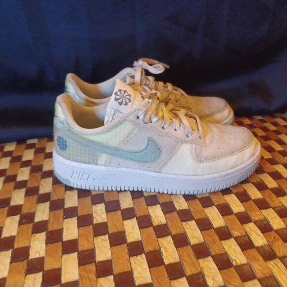 Nike Air Force 1 Low Crater (GS) Big Kids' Shoes White Copa Blue Size 1Y - Picture 1 of 10